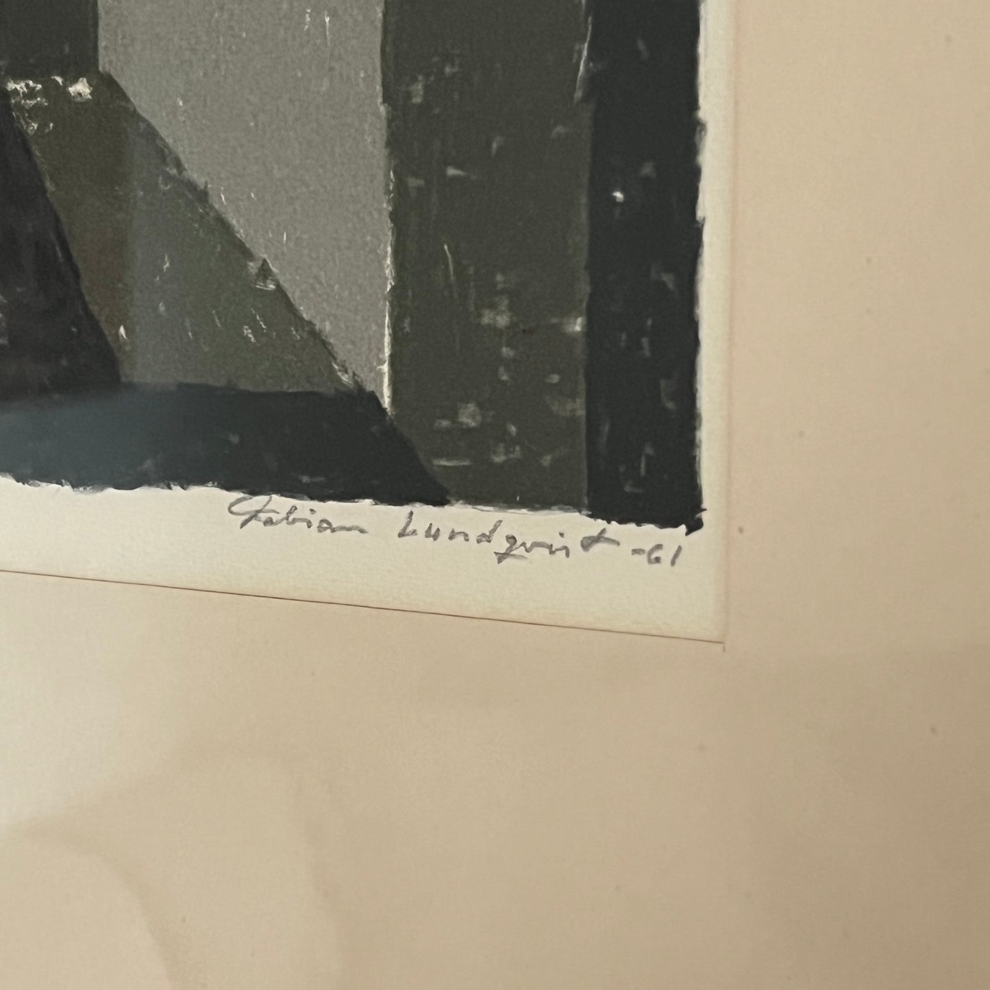 1961 Signed Lithograph by Fabian Lundqvist - Sweden