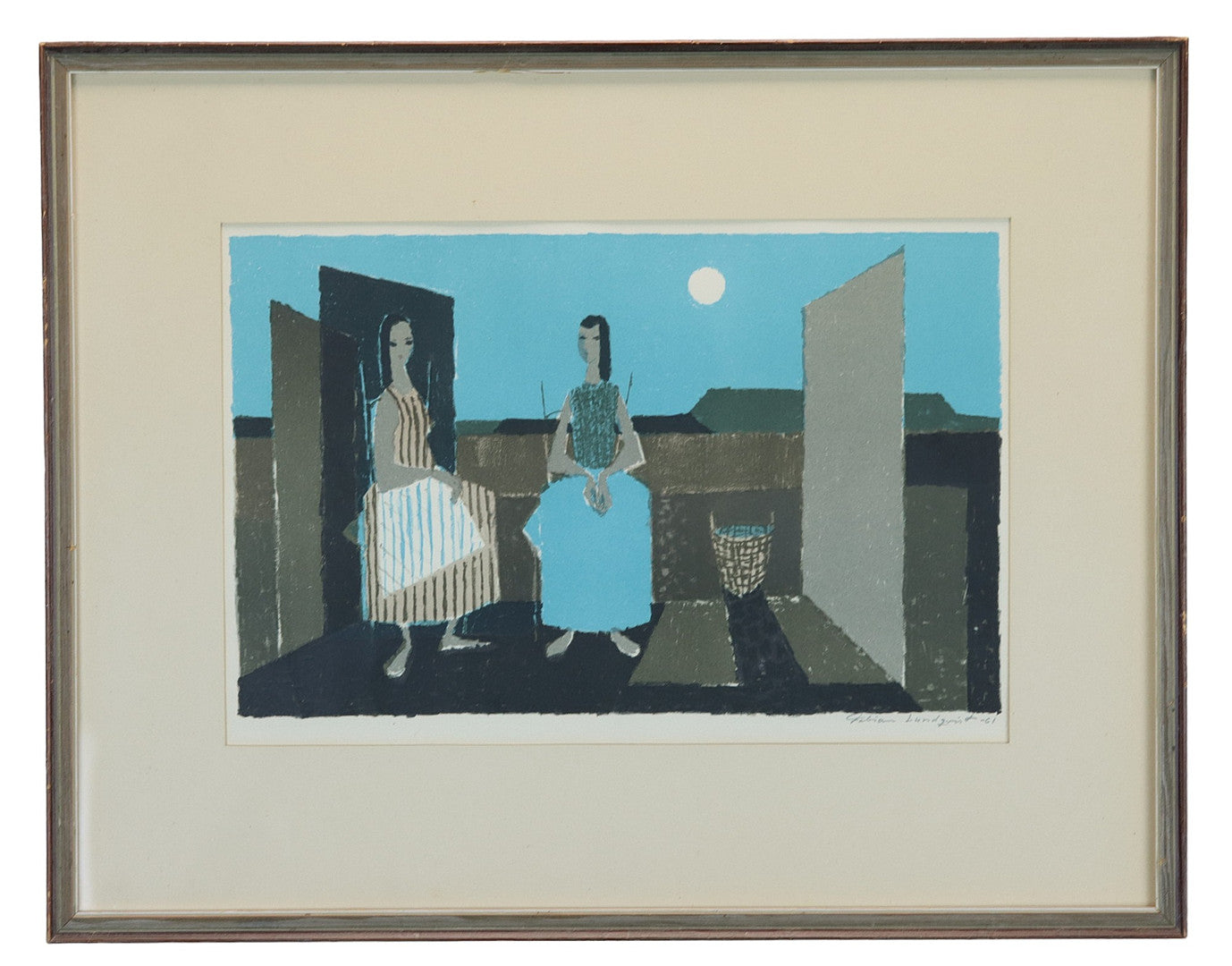 1961 Signed Lithograph by Fabian Lundqvist - Sweden