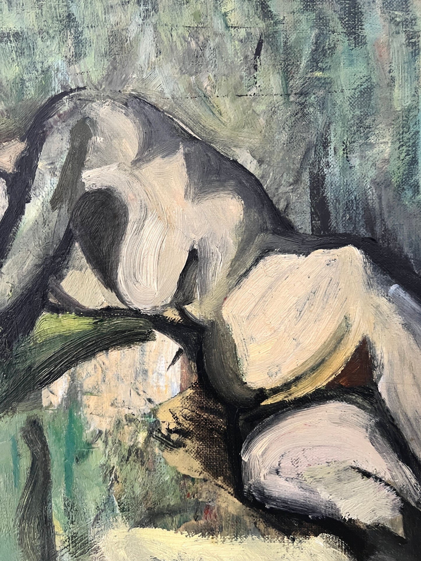 20th Century Spanish Nude Oil Painting