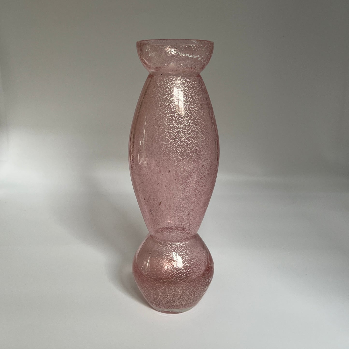 Pink & Silver Vintage Murano Vase