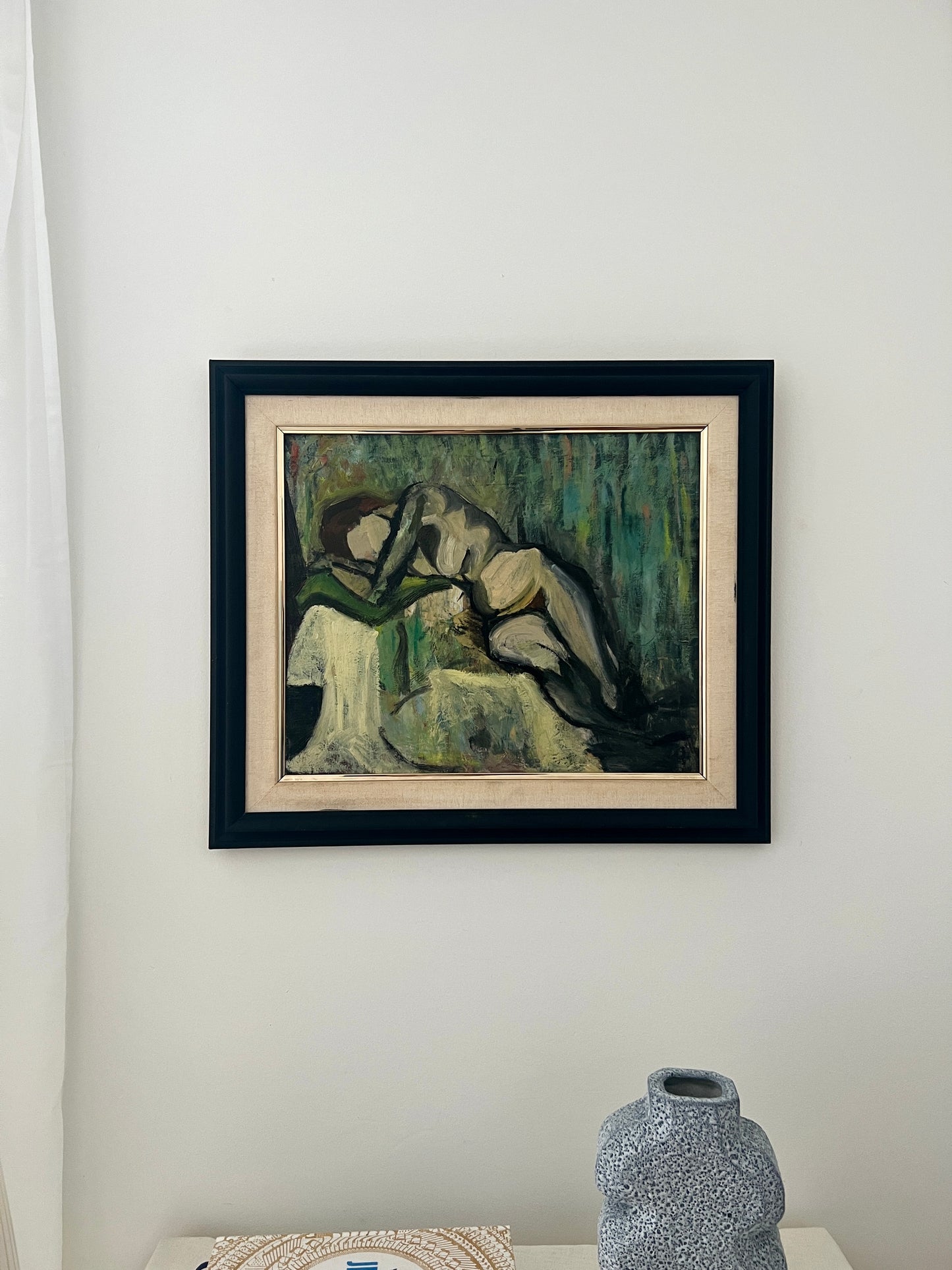 20th Century Spanish Nude Oil Painting