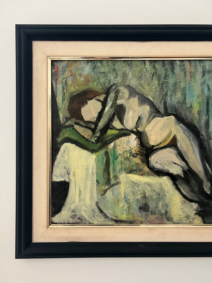 20th Century Spanish Nude Oil Painting