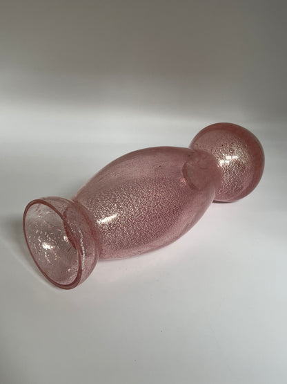 Pink & Silver Vintage Murano Vase