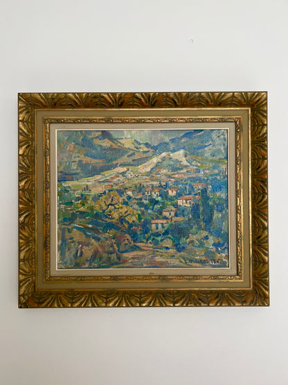 1947 Framed Oil Painting by Edvin Ollers