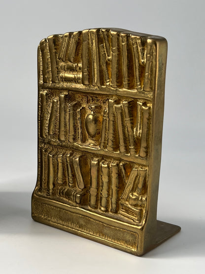 Brass Swedish Bookends With Embossed Detailing, c. 1960s