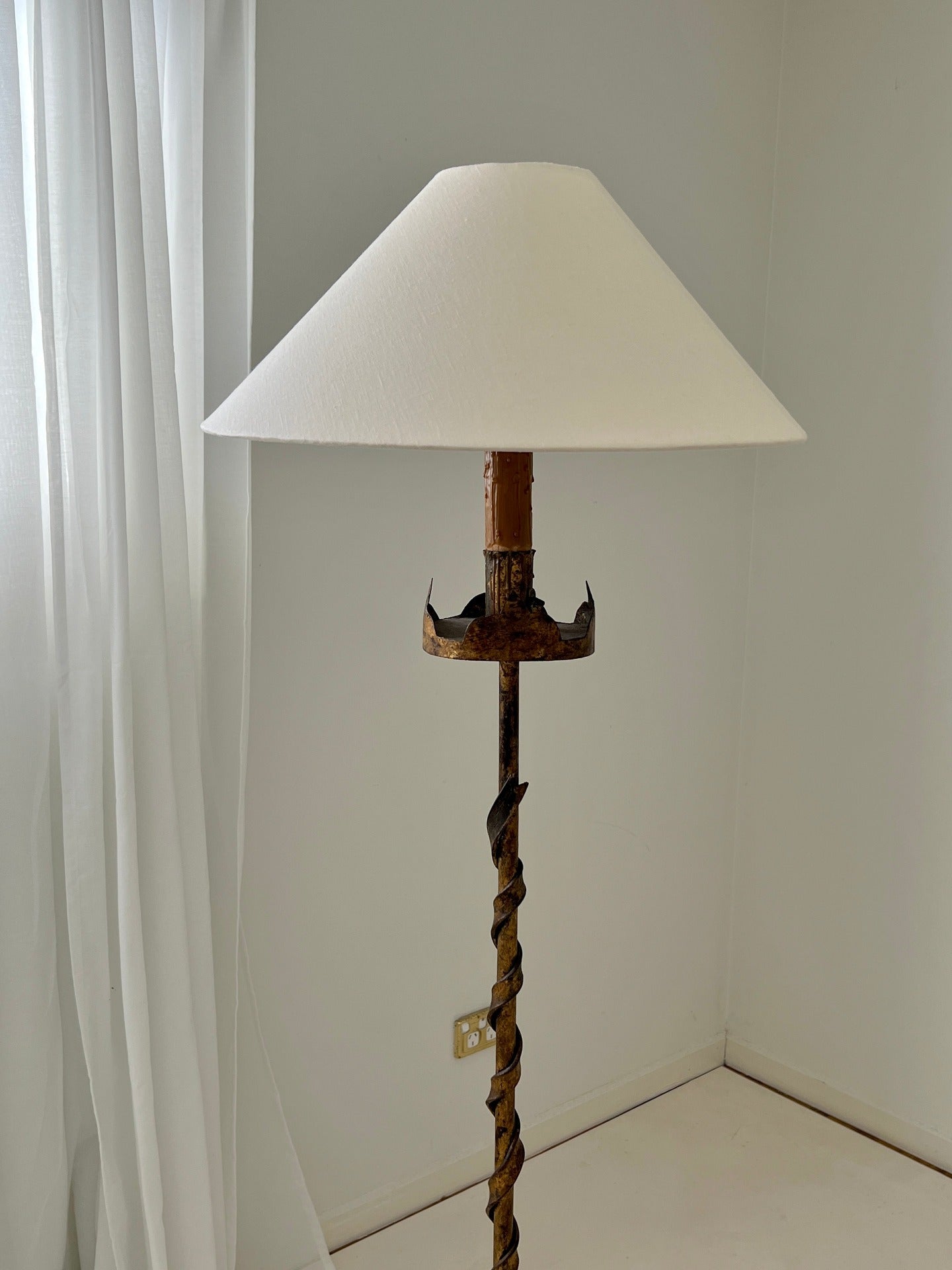 Mid Century Iron Floor Lamp, France