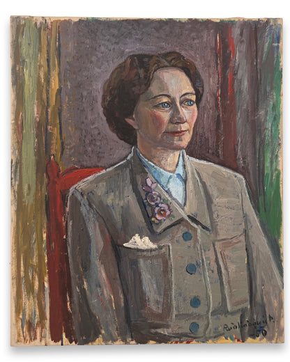 1950 Swedish Oil Portrait