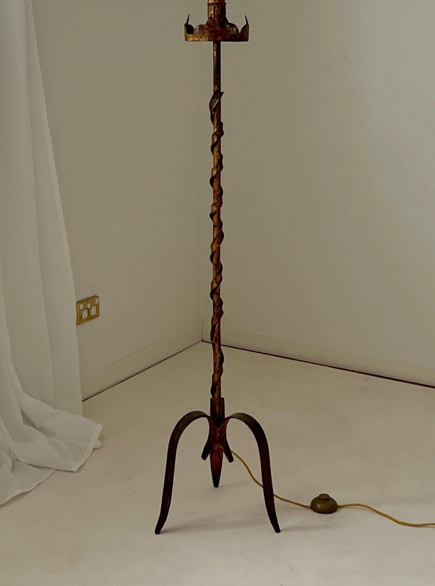 Mid Century Iron Floor Lamp, France