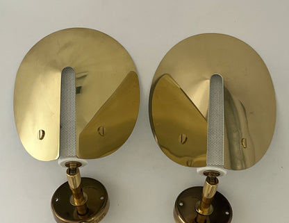 Pair of Vintage Brass Sconces by Aneta, Sweden