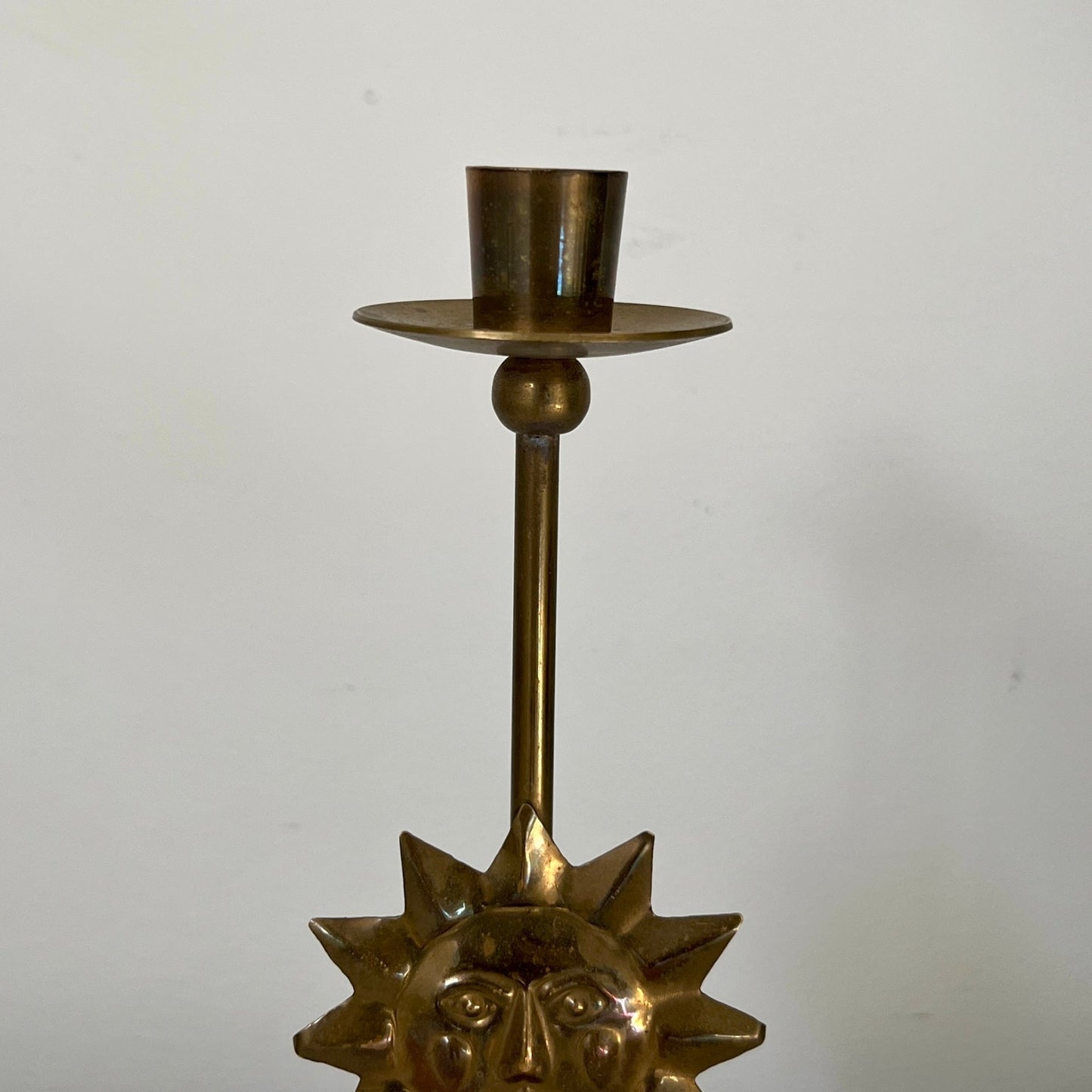 Vintage French Brass Candle Holder