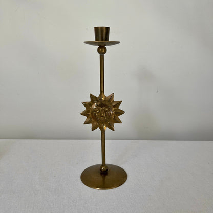 Vintage French Brass Candle Holder