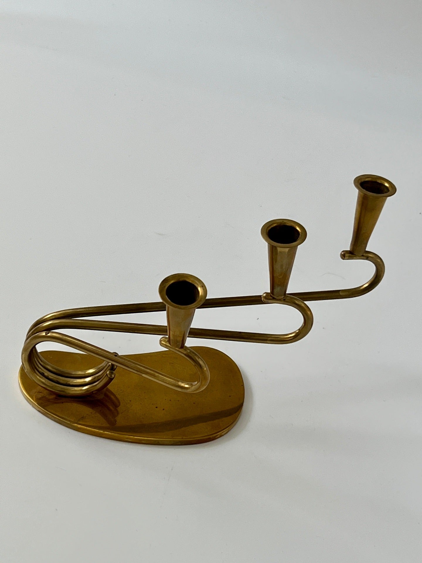 Vintage Brass Candelabra, Sweden