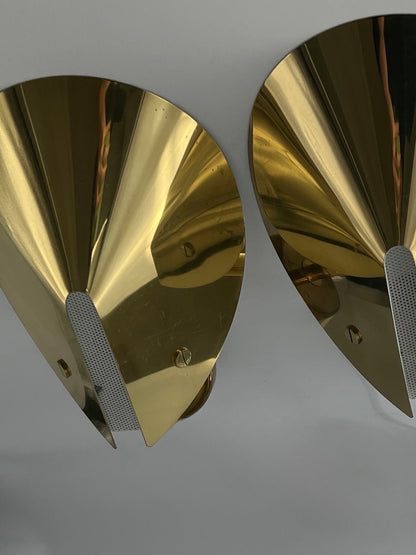 Pair of Vintage Brass Sconces by Aneta, Sweden