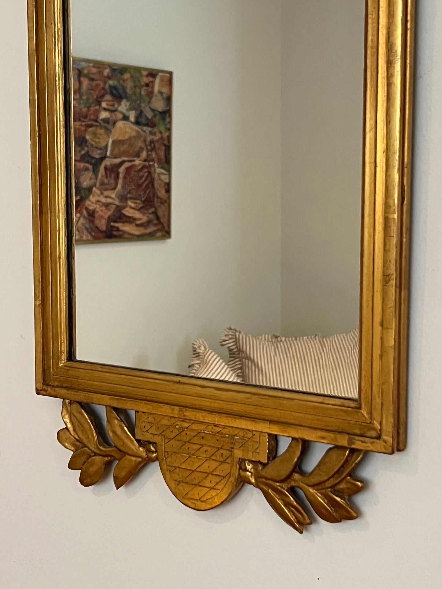 Antique Swedish Gilded Mirror