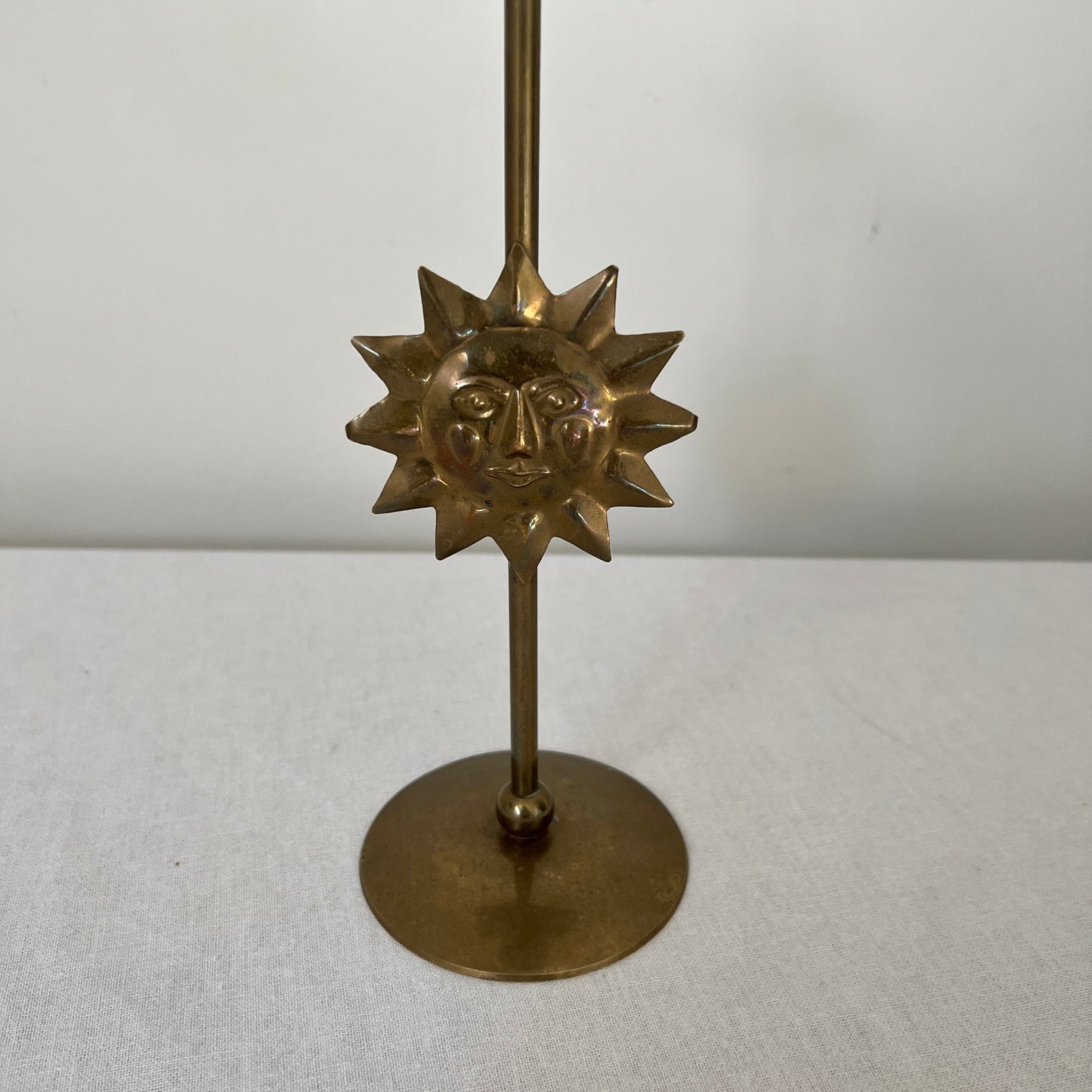 Vintage French Brass Candle Holder