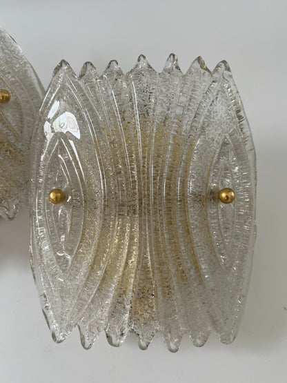 Vintage Handblown Swedish Sconces by RAF