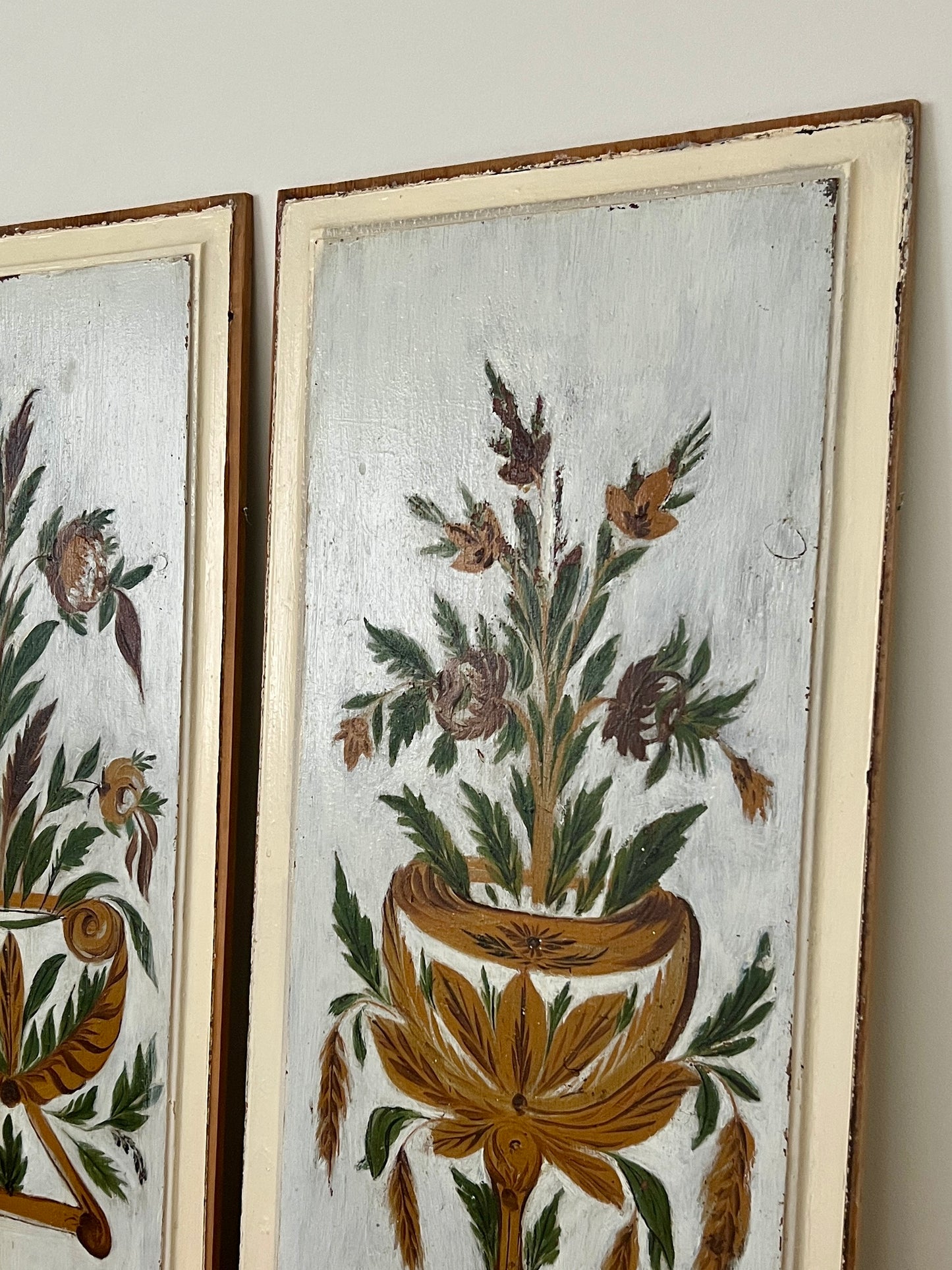 Pair of Large 1800s Decorative Wall Panels, Sweden