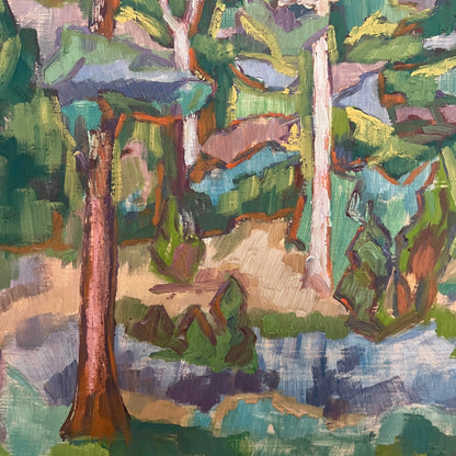 1948 Forest Landscape by Uno Stålkrantz