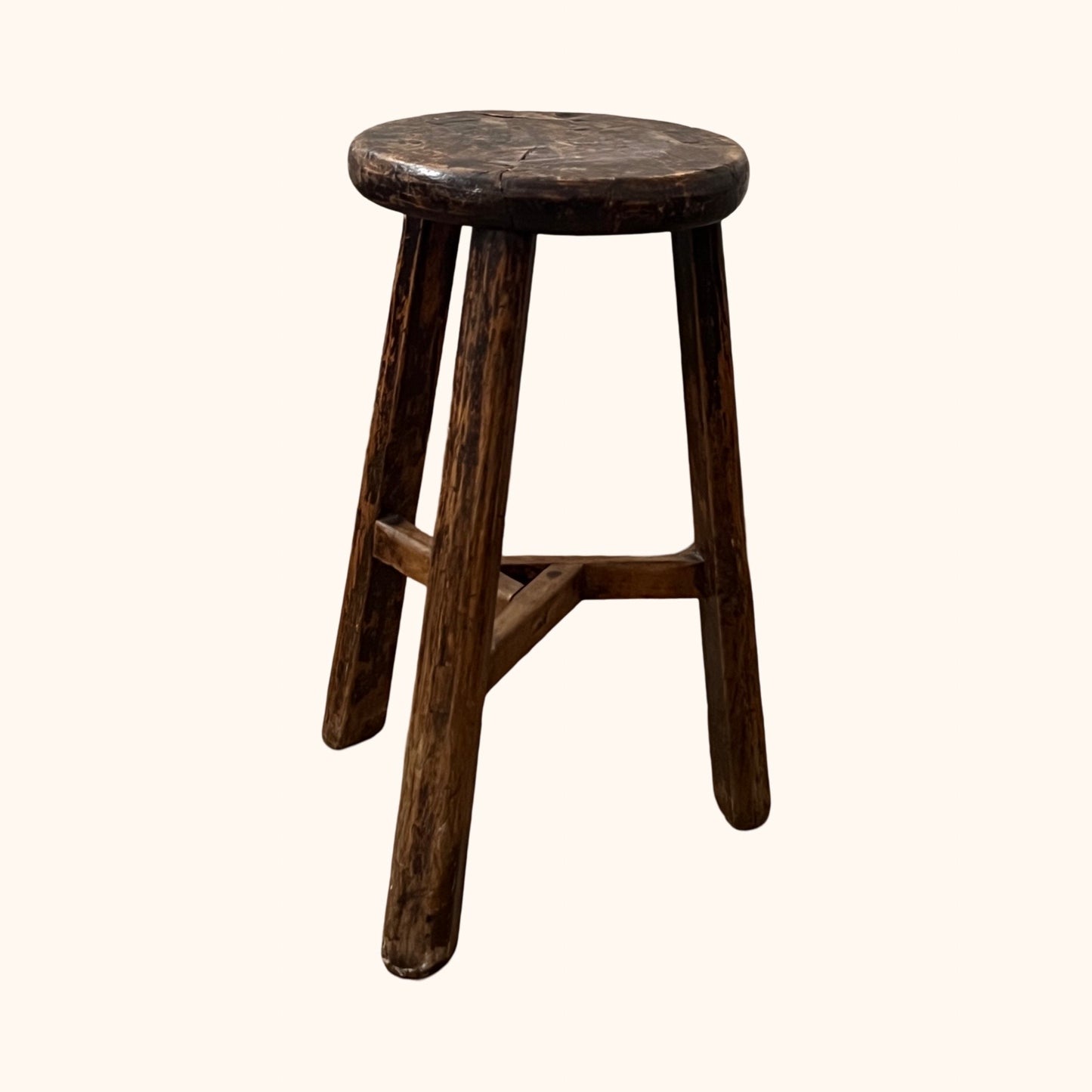 Antique French Stool/Occasional Table, late 19th C.