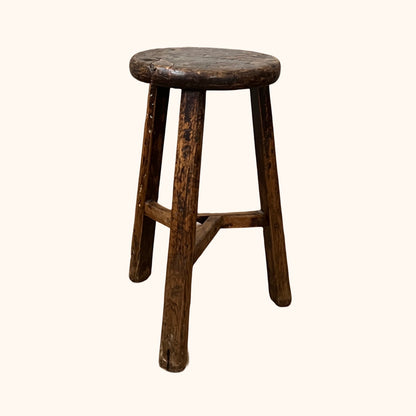 Antique French Stool/Occasional Table, late 19th C.