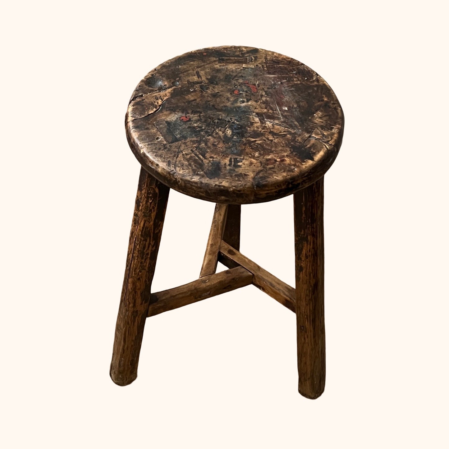 Antique French Stool/Occasional Table, late 19th C.