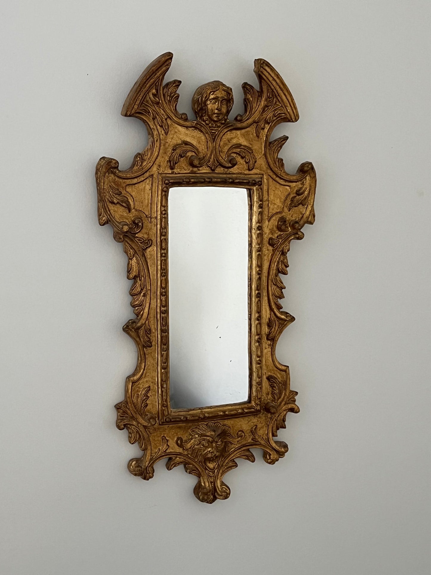 Antique Girl and Lion Mirror, Sweden