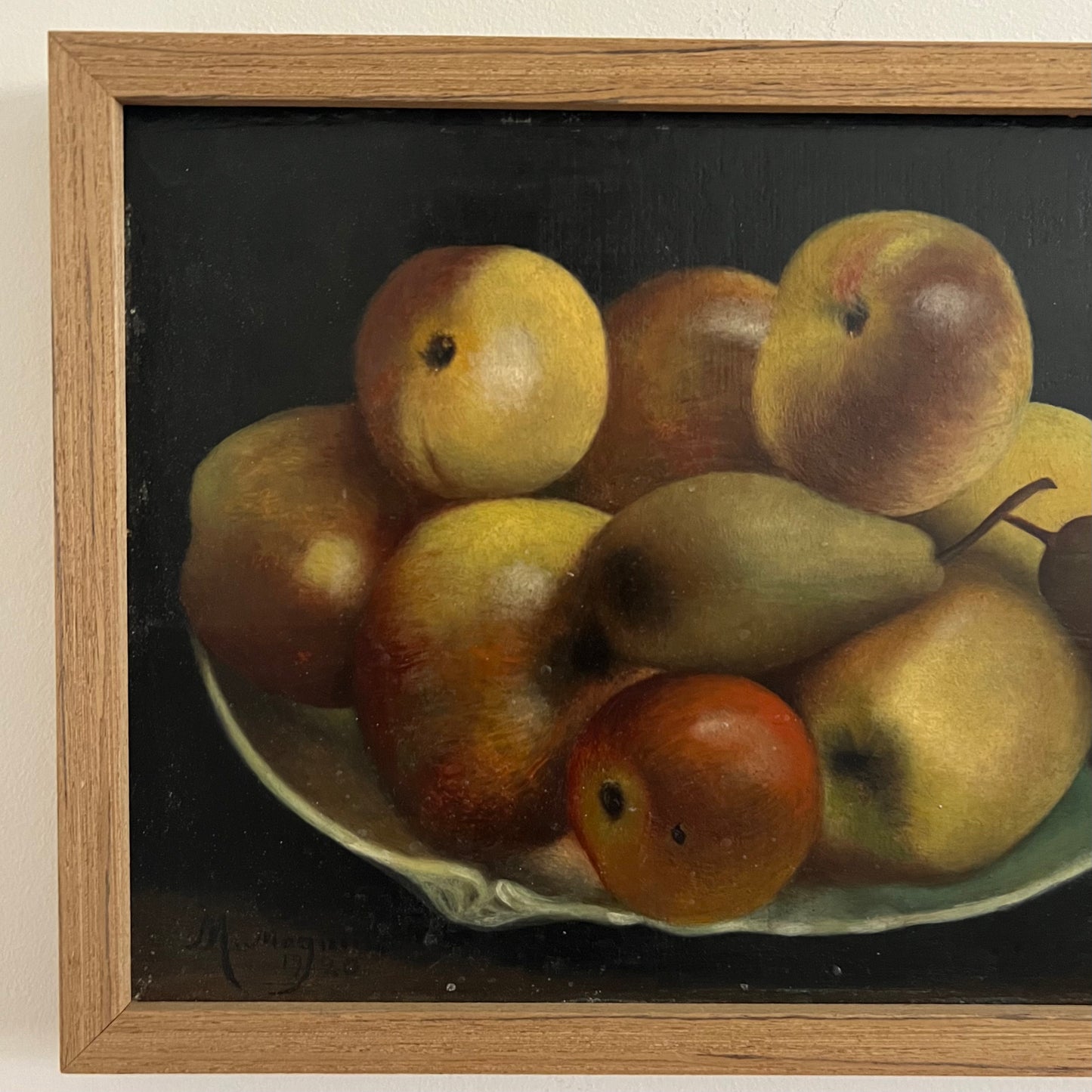 1920 Swedish Still Life by Magni Magnino in Raw Oak Frame