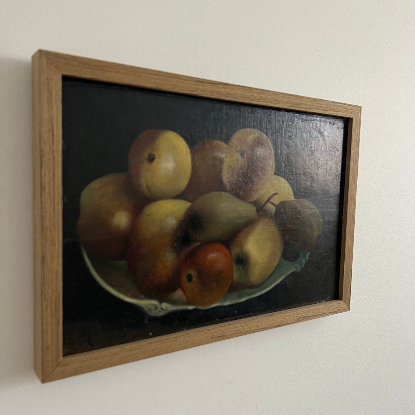 1920 Swedish Still Life by Magni Magnino in Raw Oak Frame