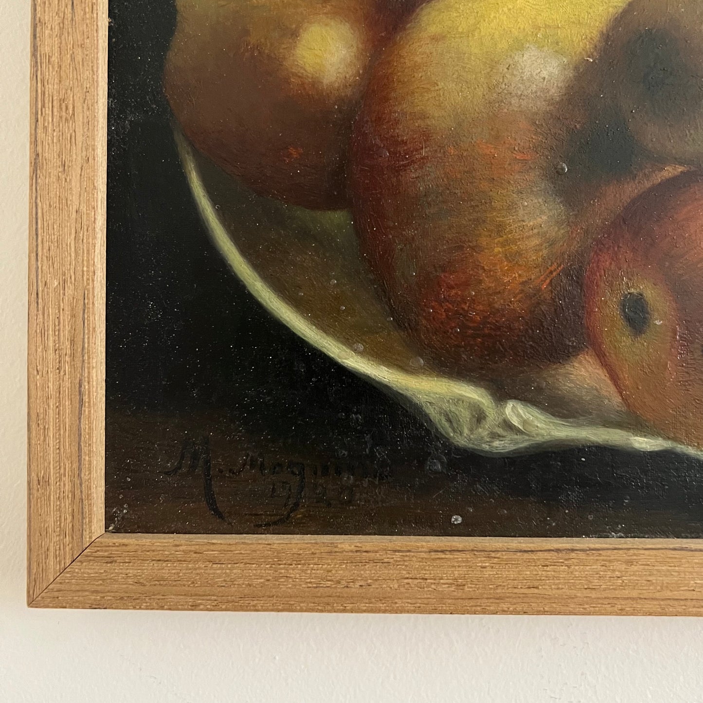 1920 Swedish Still Life by Magni Magnino in Raw Oak Frame