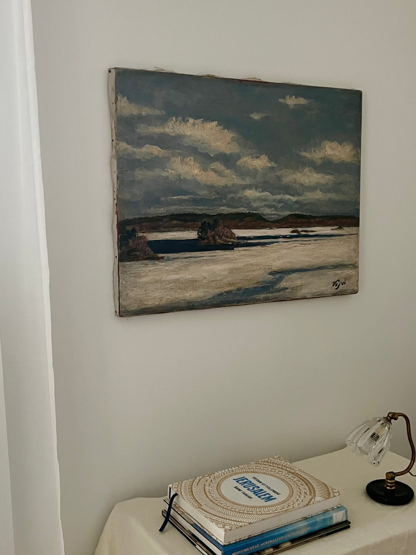 1930s Oil of Archipelago & Clouds, Sweden