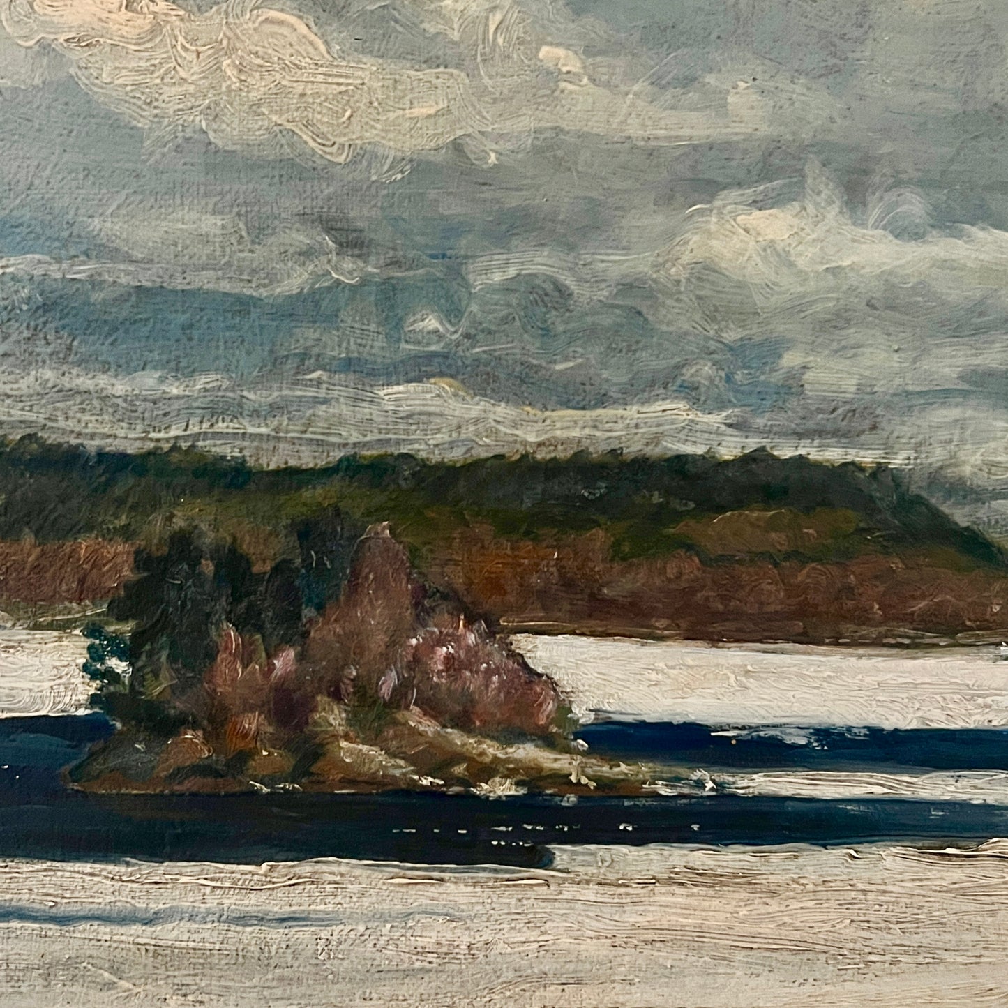 1930s Oil of Archipelago & Clouds, Sweden