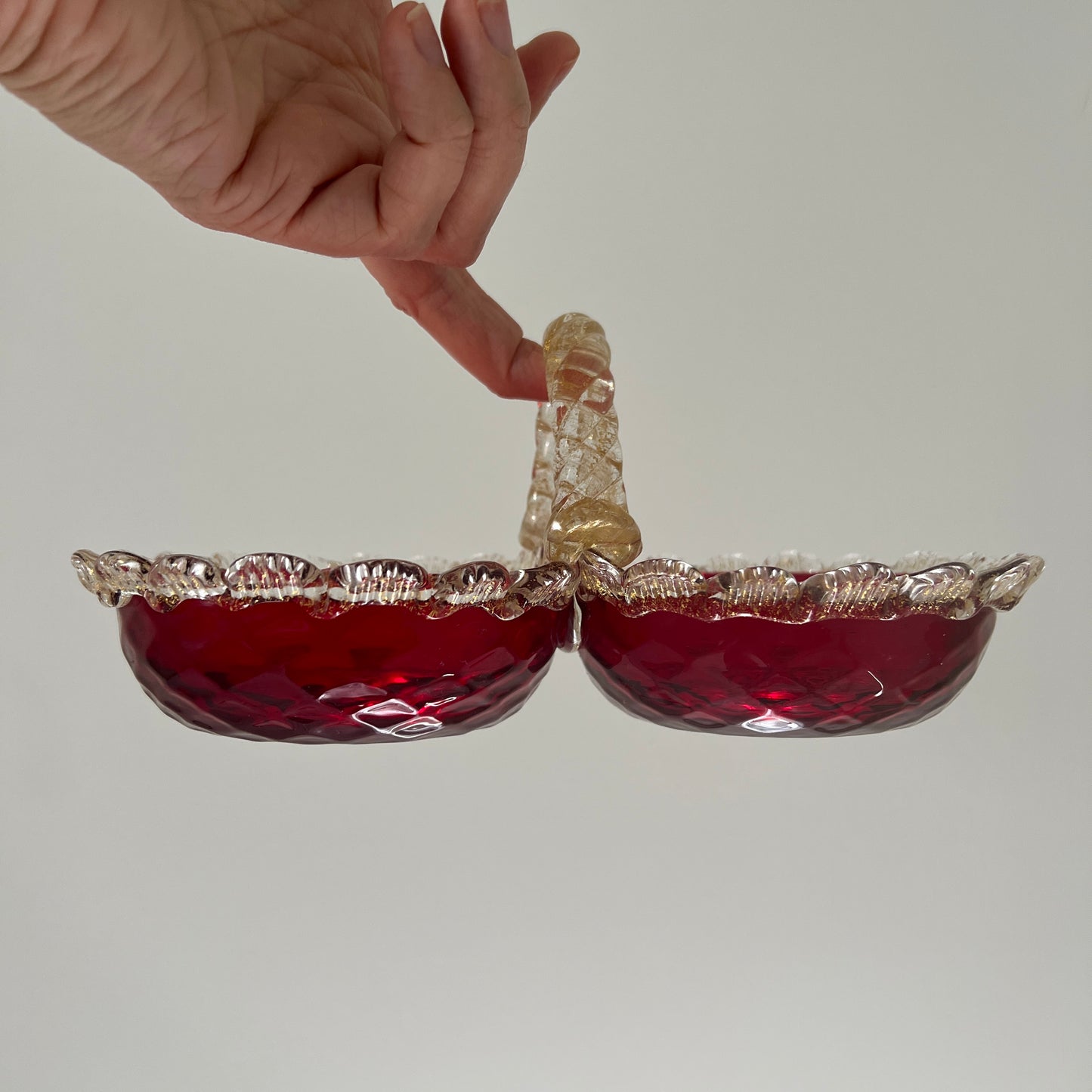 1950s Scalloped Murano Glass Catch-All