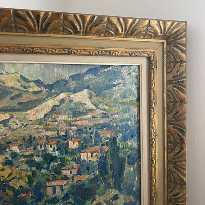 1947 Framed Oil Painting by Edvin Ollers