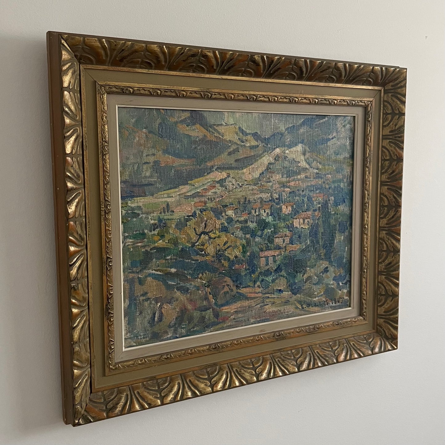 1947 Framed Oil Painting by Edvin Ollers