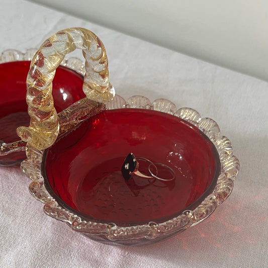 1950s Scalloped Murano Glass Catch-All