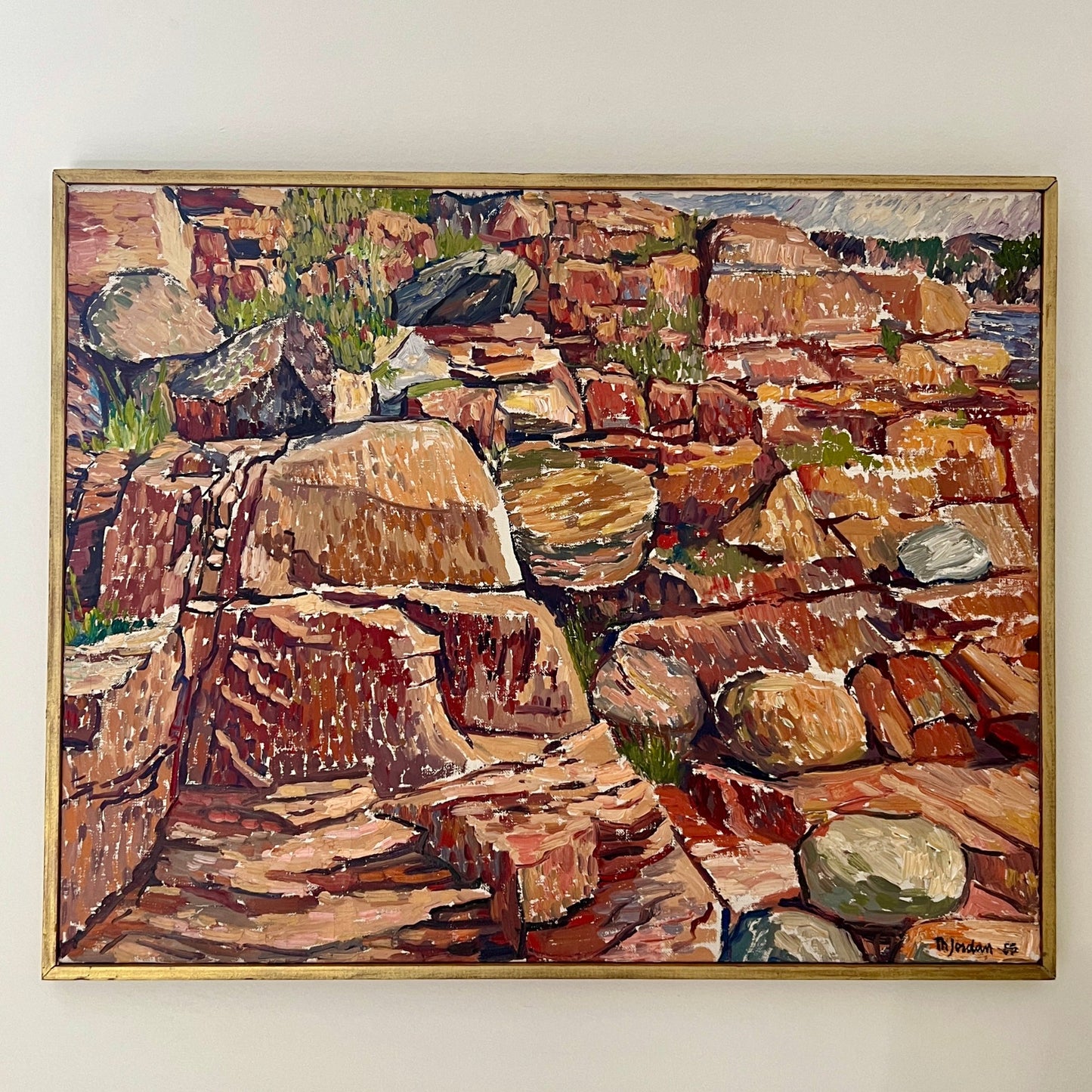 Large Framed Landscape by Thore Jordan