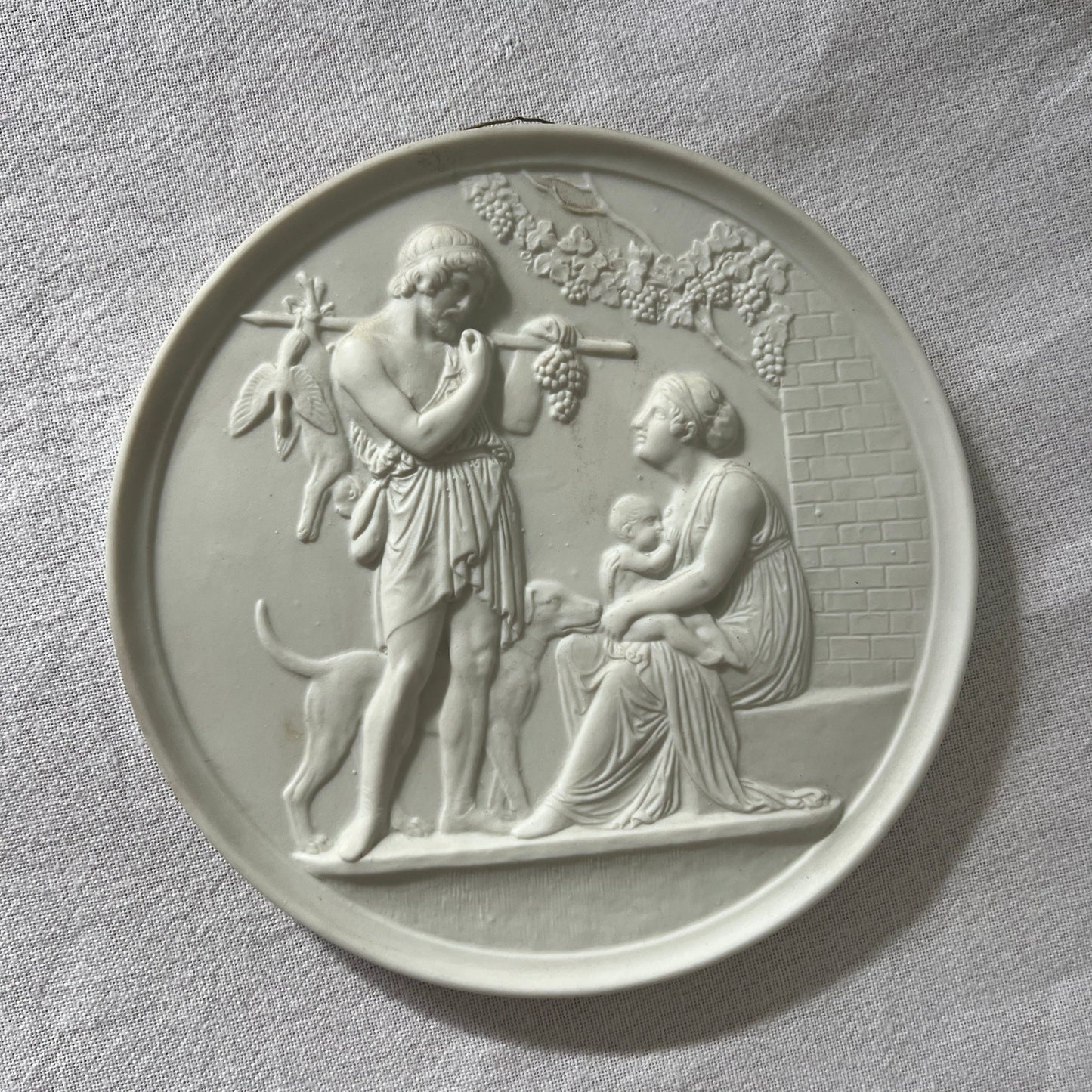 Set of Three Royal Copenhagen Bisque Relief Plaques