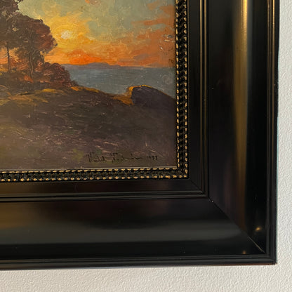 1922 Oil Painting by Valdemar Nyström, ‘Landscape at Dusk’