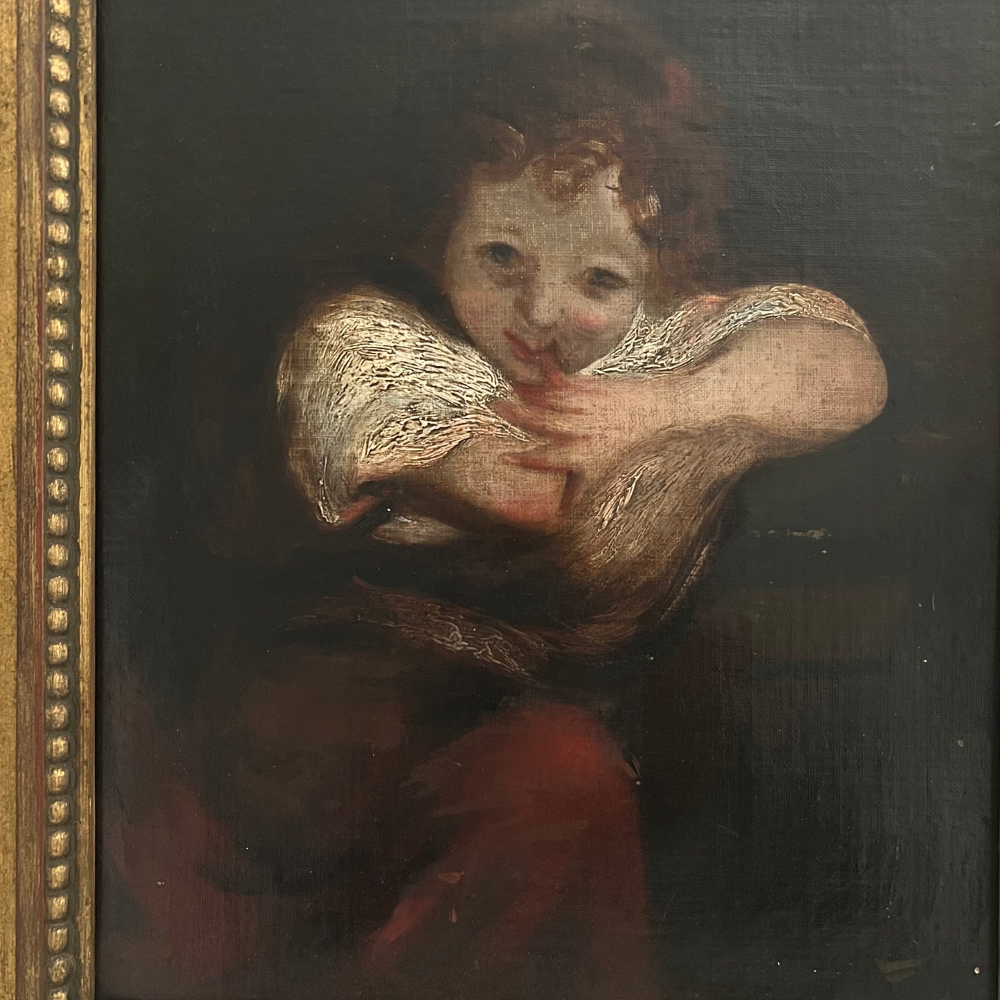 19th C. Danish Oil Portrait of a Child