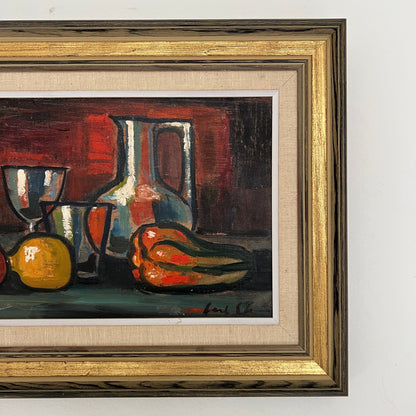 1940s Still Life of Fruit and Glassware, Sweden