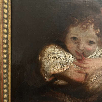 19th C. Danish Oil Portrait of a Child