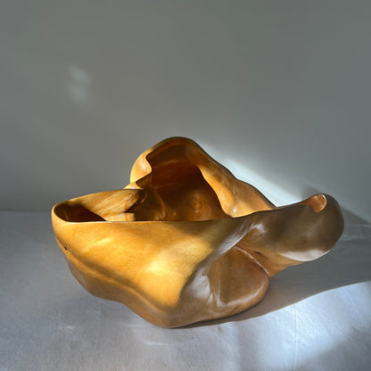 Large 1940s Birch Sculptural Bowl, Sweden