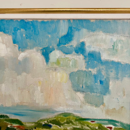 20th C. Pastoral Landscape With Clouds, Sweden