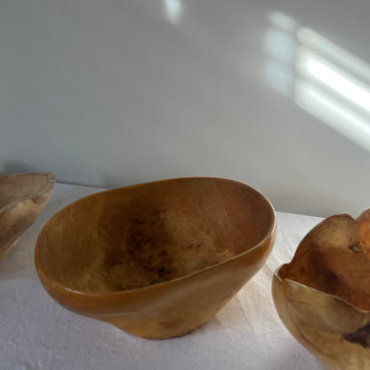 Sculptural Oval Burl Bowl, Sweden