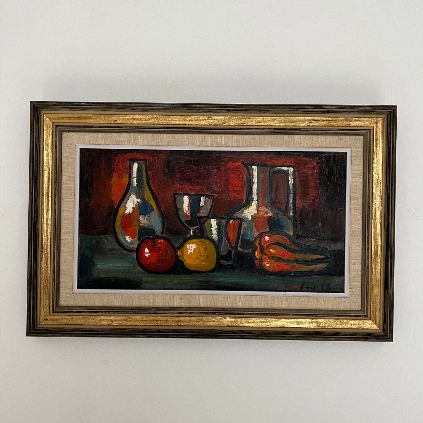 1940s Still Life of Fruit and Glassware, Sweden