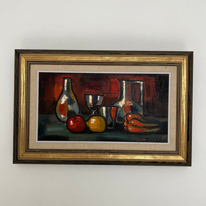 1940s Still Life of Fruit and Glassware, Sweden