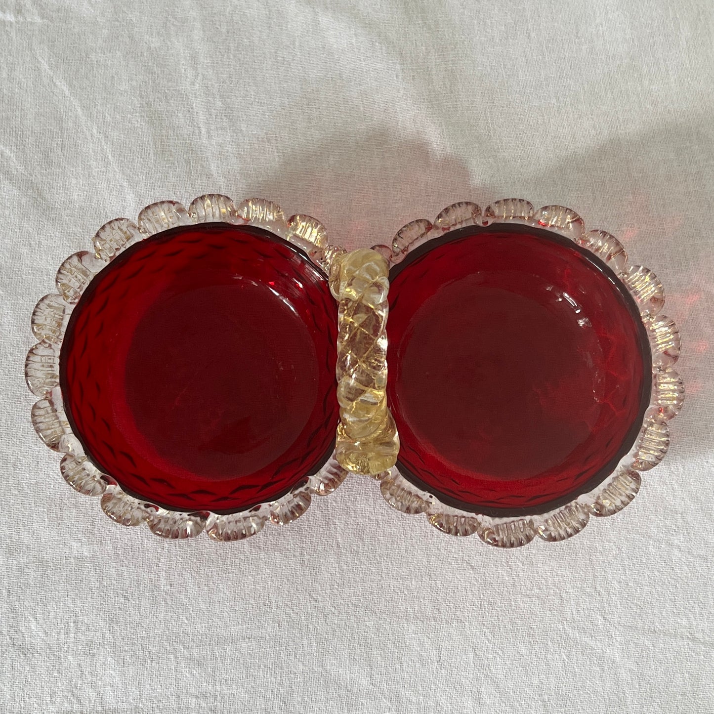 1950s Scalloped Murano Glass Catch-All