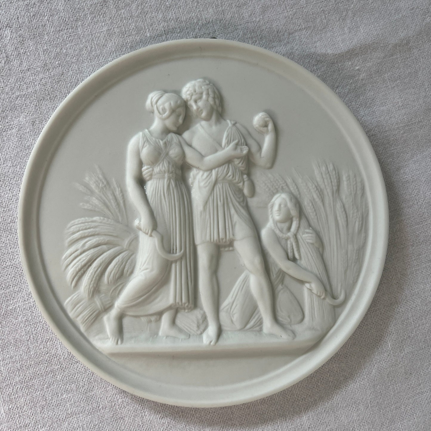 Set of Three Royal Copenhagen Bisque Relief Plaques