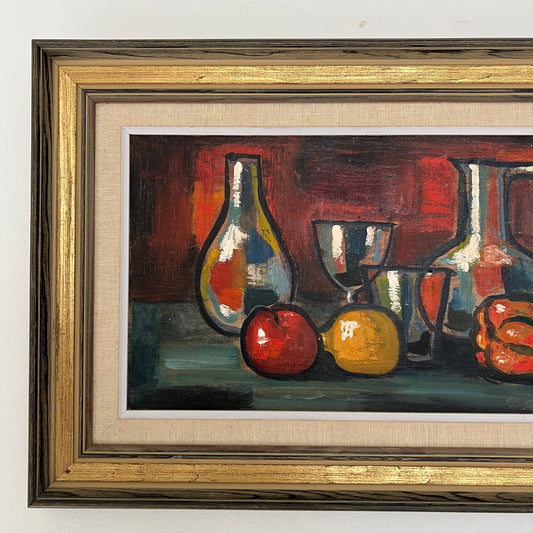 1940s Still Life of Fruit and Glassware, Sweden