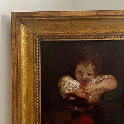 19th C. Danish Oil Portrait of a Child